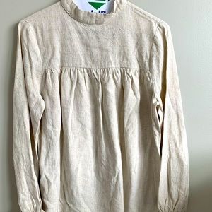 Cotton/linen blend top from Roolee